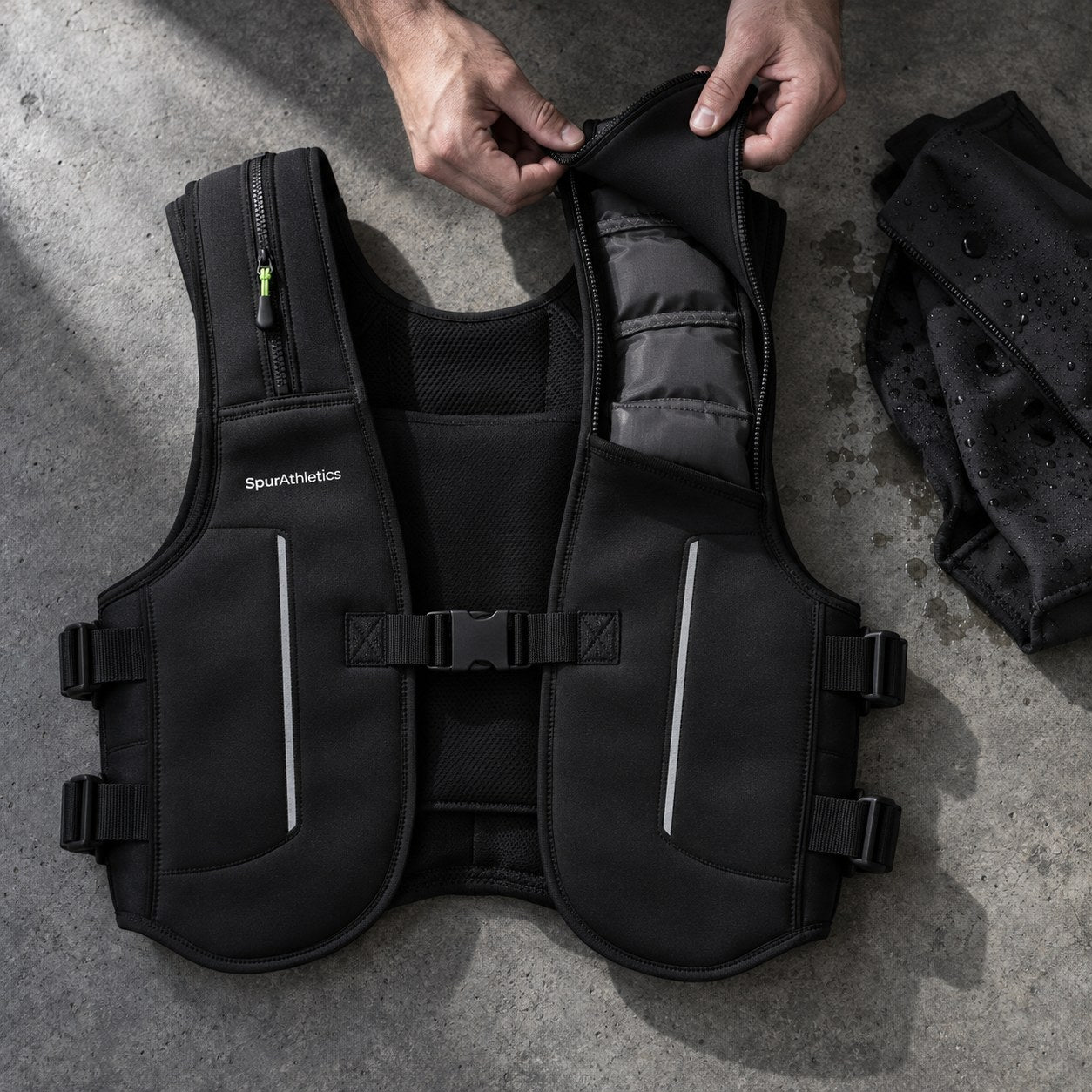 Zip-off washable vest cover